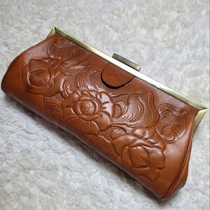 Patricia Nash Athena Floral Embossed Italian Leather Clutch - Florance